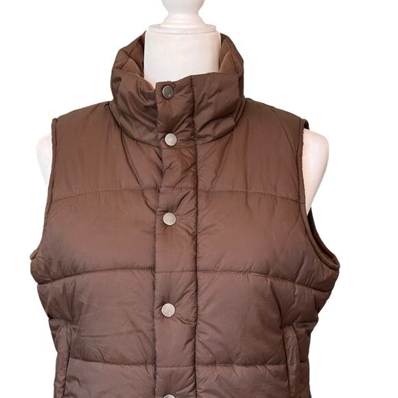 Burton Rancher Puffy Vest Brown Size MEDIUM Full Zip and Snap Front‎ - Picture 4 of 10